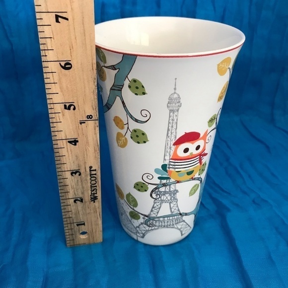 NWOT - Enchanted Woods 222 Fifth Mug Cartoon Style French Owls & Paris Skyline - Picture 15 of 16